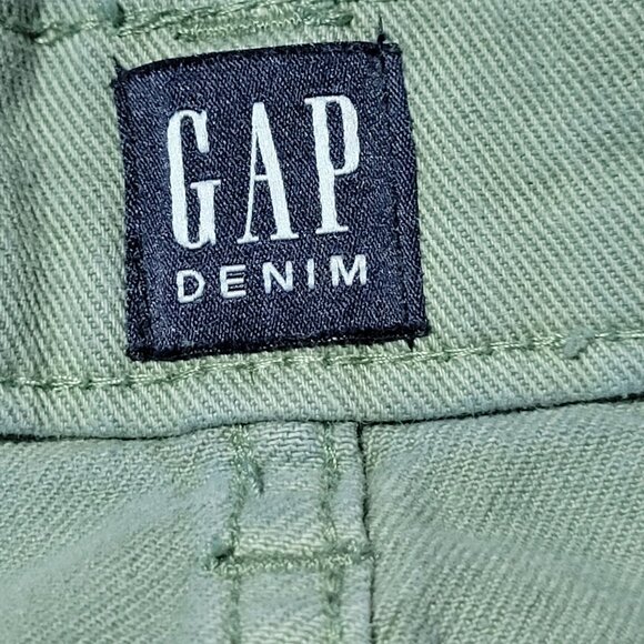 Gap Jean Skirt Womens Size 27 Mini Short Olive Green Denim Pencil Casual - Picture 3 of 5